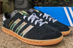 Limited edition Liam Gallagher Why me Why not? black / white Adidas custom Hamburg trainers / sneakers