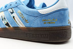 Limited edition Oasis Definitely maybe Liam Gallagher tour 2024 inspired light blue /white  Adidas custom Handball Spezial trainers / sneakers