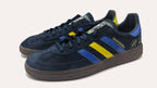 Limited edition Diego Maradona Boca Juniors Navy / Yellow / Blue Adidas custom Handball Spezial trainers / sneakers