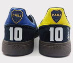 Limited edition Diego Maradona Boca Juniors Navy / Yellow / Blue Adidas custom Handball Spezial trainers / sneakers