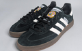 Limited edition Sam Fender black / white Adidas custom Handball Spezial trainers / sneakers