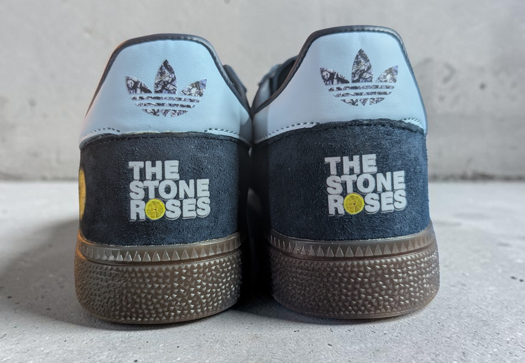 Limited edition The Stone Roses Made of Stone Custom Adidas leather Spezials  navy blue trainers / sneakers