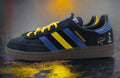 Limited edition Diego Maradona Boca Juniors Navy / Yellow / Blue Adidas custom Handball Spezial trainers / sneakers