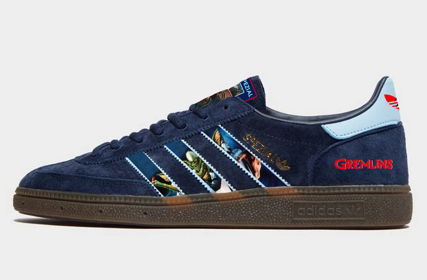 Limited edition Gremlins Navy Blue Adidas Spezial trainers / sneakers