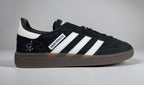 Limited edition Sam Fender black / white Adidas custom Handball Spezial trainers / sneakers