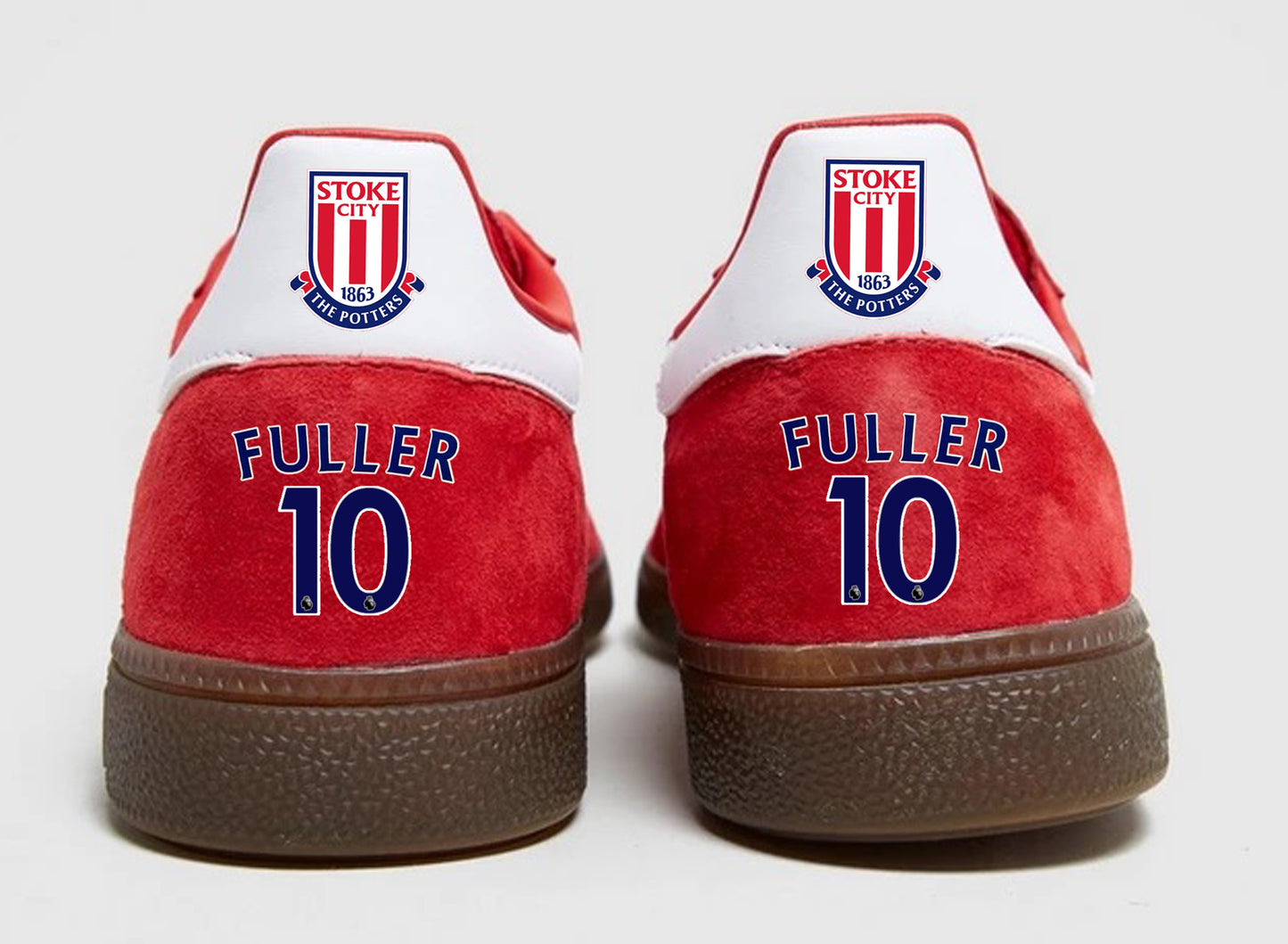 Limited edition Adidas Stoke City Ricardo Fuller red / white Spezial trainers / sneakers