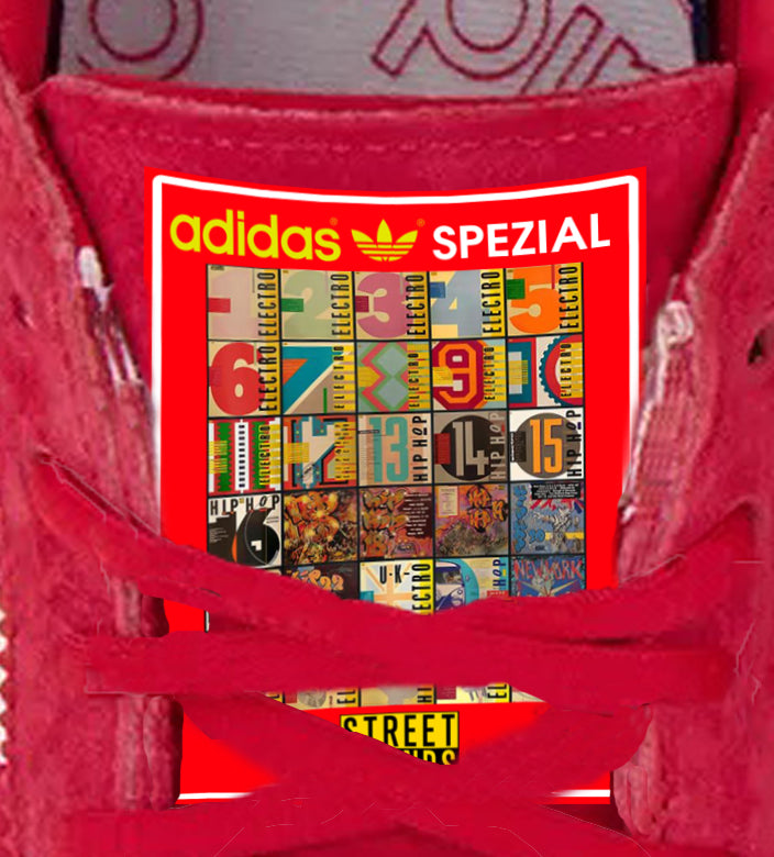 Limited edition Street Sounds Electro  Red / white suede Adidas Handball Spezial trainers  / sneakers