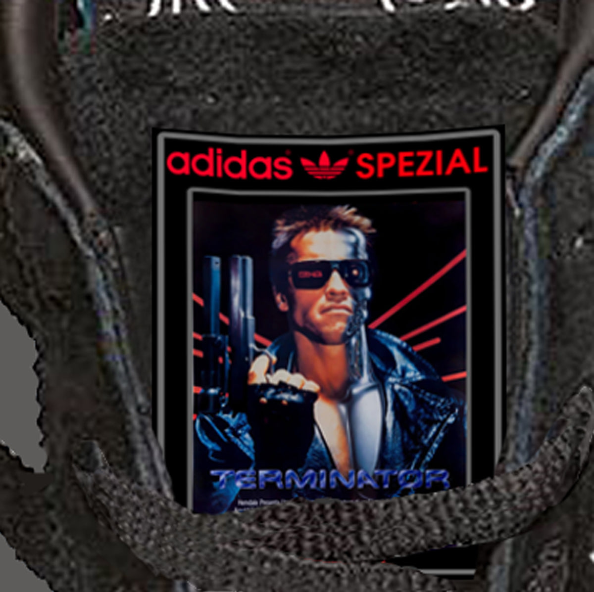 Limited edition The Terminator movie black / grey Adidas custom Handball Spezial trainers / sneakers