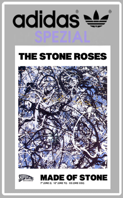 Limited edition The Stone Roses Made of Stone Custom Adidas leather Spezials off white / cream trainers / sneakers