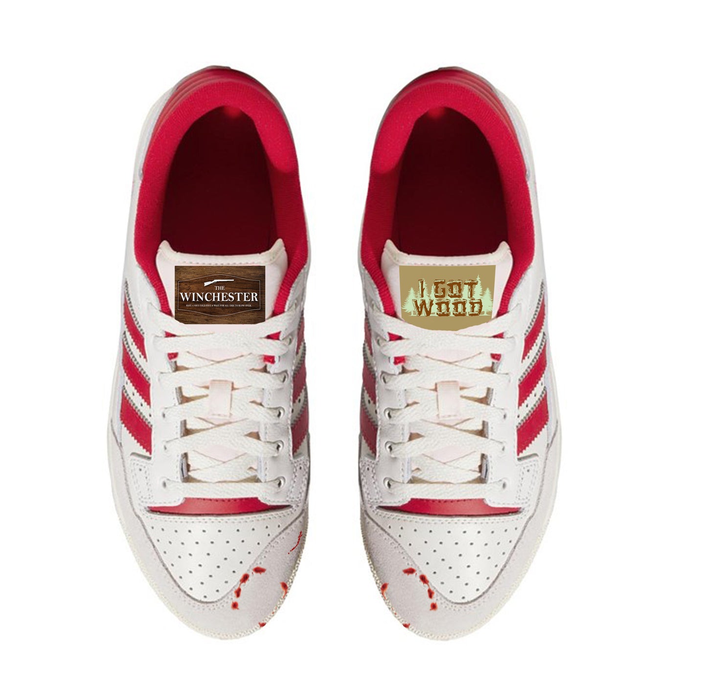 Limited edition Shaun of the dead white / red Adidas Centennial 85 Low trainers / sneakers