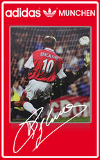 Limited edition Arsenal FC Dennis Bergkamp Adidas Munchen red custom trainers / sneakers