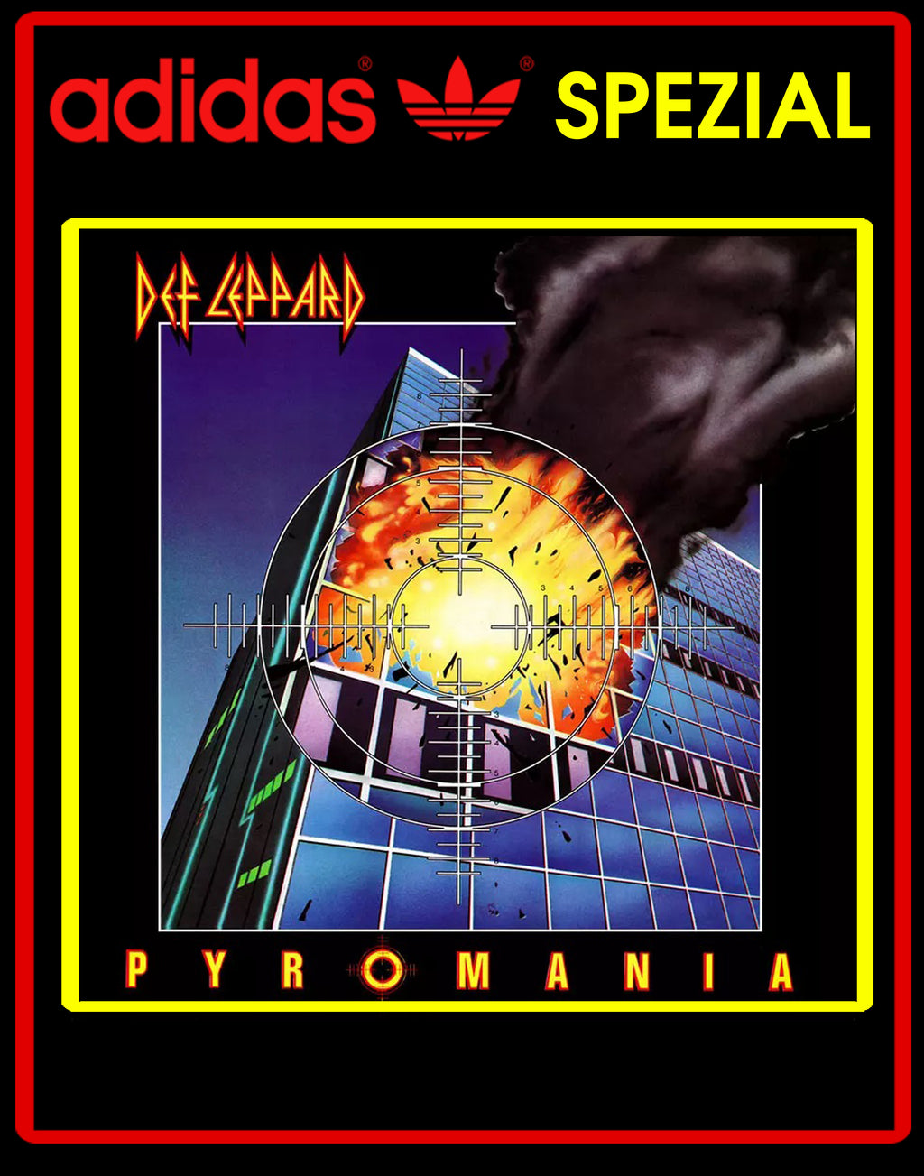 Limited edition Def Leppard - Adidas custom Black Spezial trainers / sneakers