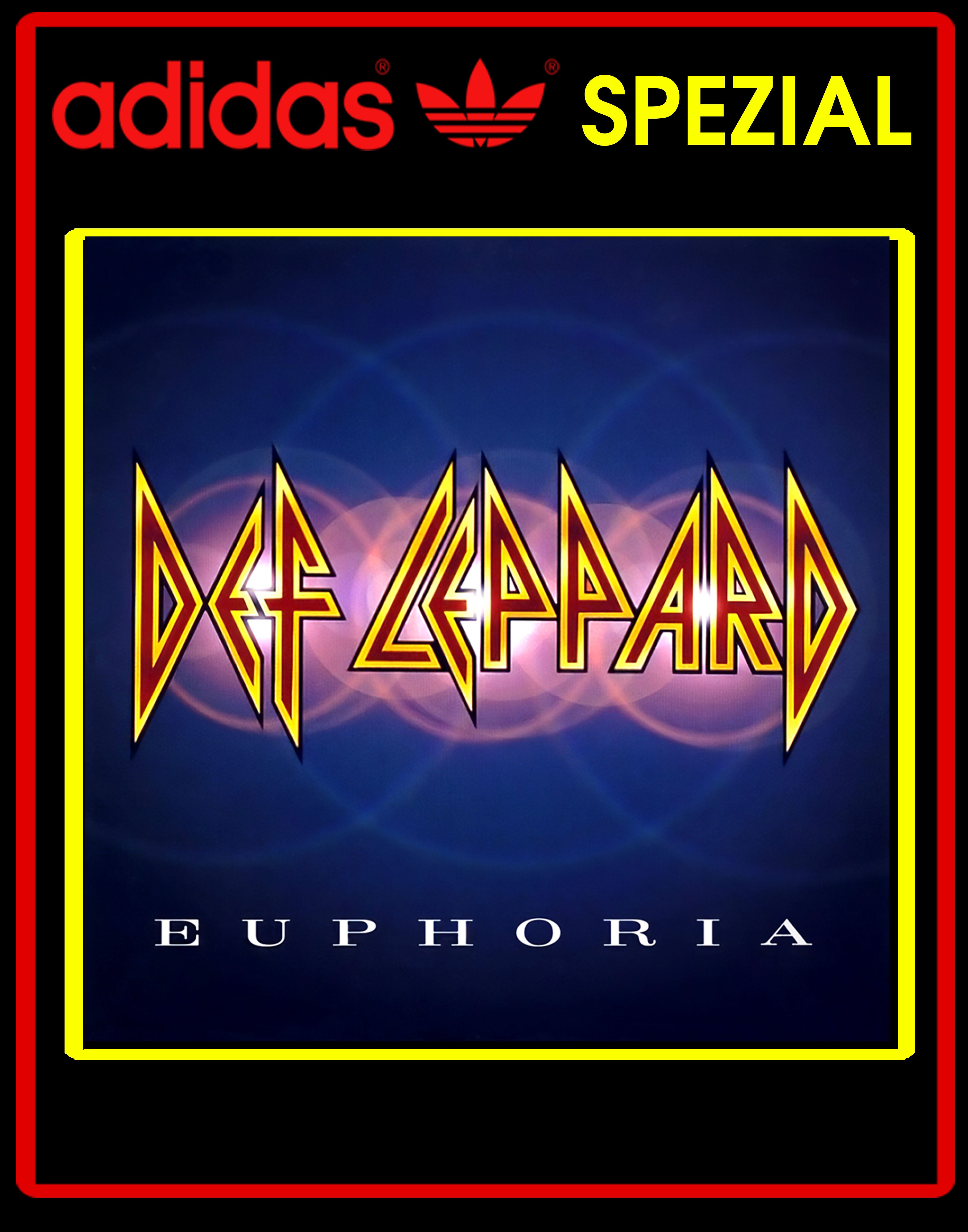 Limited edition Def Leppard - Adidas custom Black Spezial trainers / sneakers