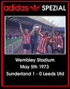Limited edition Sunderland FA Cup winners 73 Adidas custom Black / Red Spezial trainers / sneakers
