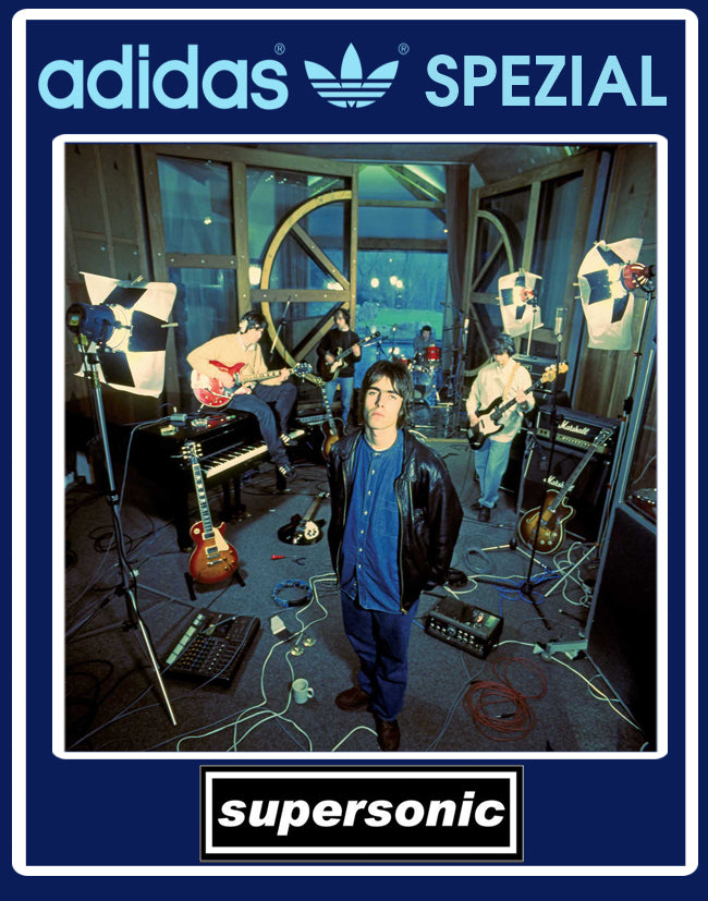 Limited edition Oasis -Supersonic - Adidas Navy custom Spezial trainers / sneakers