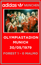 Limited edition Nottingham Forest European cup winners 79 and 80 Custom Adidas Munchen red custom trainers / sneakers
