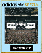 Limited edition Oasis Live 25 Wembley Adidas custom Light blue / white Handball Spezial trainers / sneakers