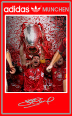 Limited edition Liverpool FC Steven Gerrard Istanbul `05 Adidas Munchen red custom trainers / sneakers