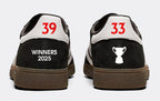 Limited edition Newcastle United Wembley 25 winners inspired Black /White/  Adidas custom Handball Spezial trainers / sneakers