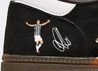 Limited edition Newcastle United Wembley 25 winners inspired Black /White/  Adidas custom Handball Spezial trainers / sneakers