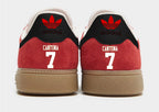 Limited edition Manchester United Eric Cantona inspired Red / Black Adidas custom Munchen trainers  / sneakers