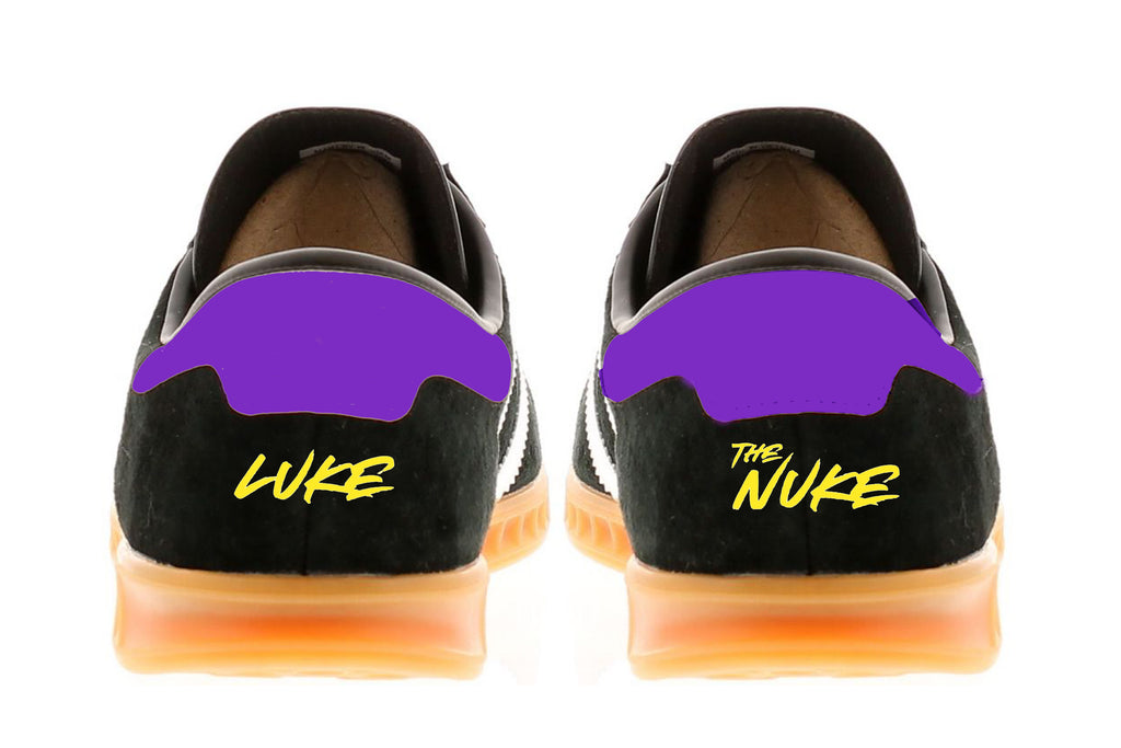 Limited edition Luke Litter custom Hamburg trainers / sneakers
