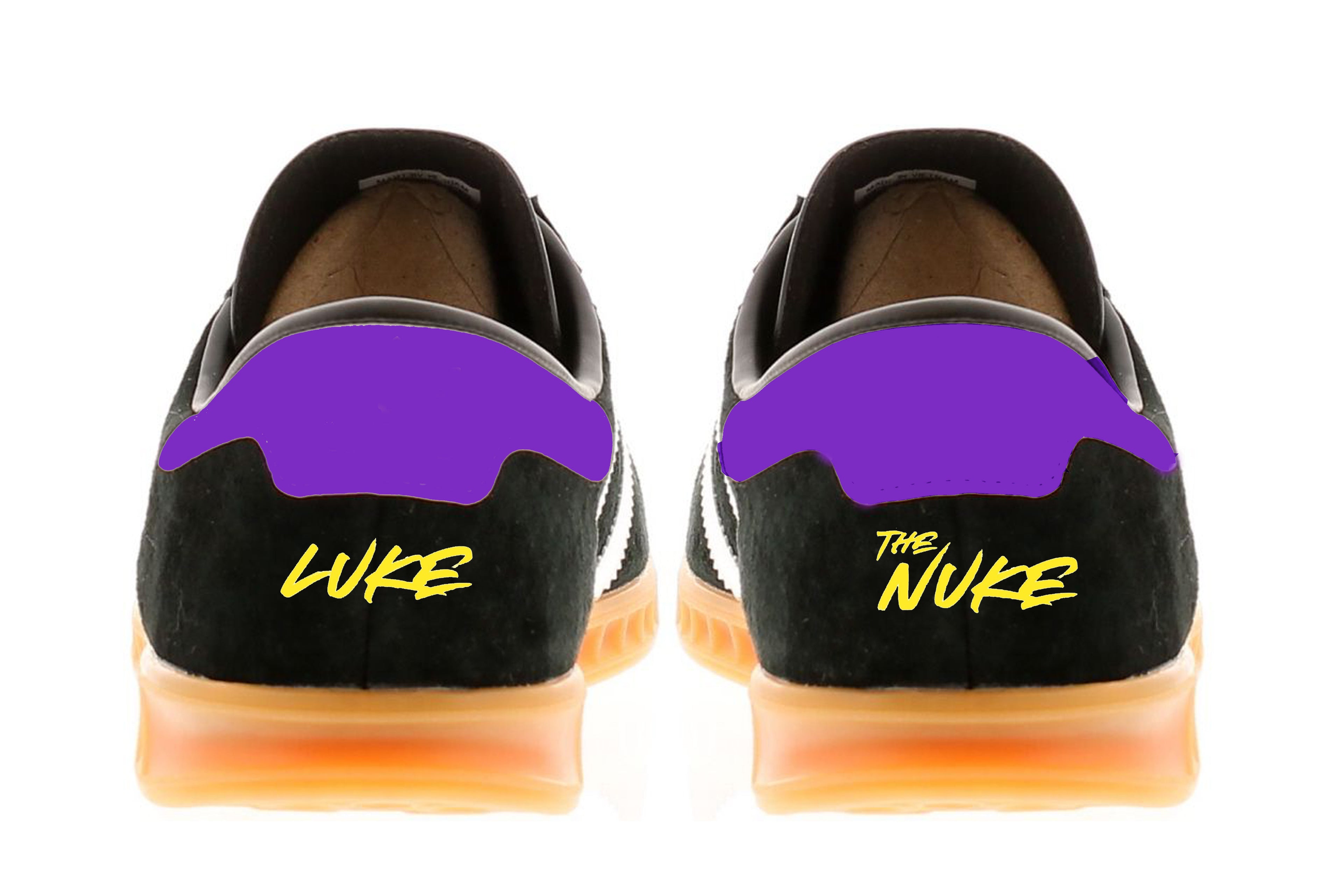 Limited edition Luke Litter custom Hamburg trainers / sneakers