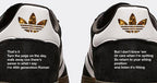 Limited edition The Streets Original Pirate Material inspired black / white  Adidas custom Handball Spezial trainers / sneakers