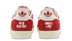 Limited edition Liverpool FC Jurgen Klopp Farewell  red / white Adidas custom Gazelle trainers / sneakers