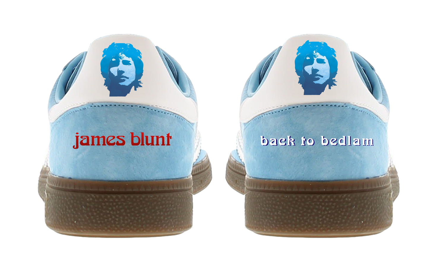 Limited Edition James Blunt Back to bedlam light blue  / white Handball Spezial trainers / sneakers