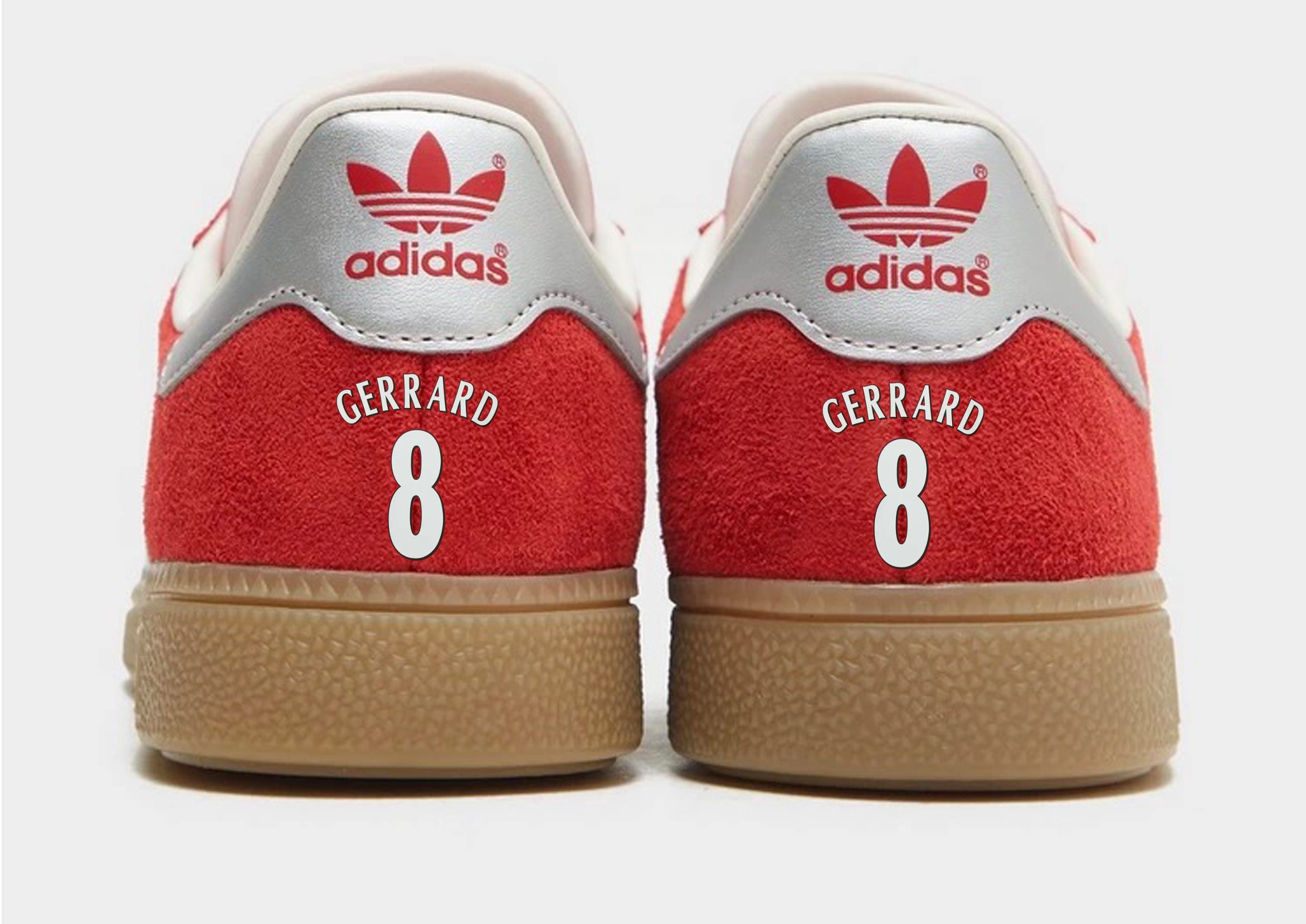 Limited edition Liverpool FC Steven Gerrard Istanbul `05 Adidas Munchen red custom trainers / sneakers