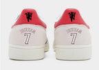 Limited edition Manchester United David Beckham inspired White Red / Black Adidas custom Spezial trainers  / sneakers