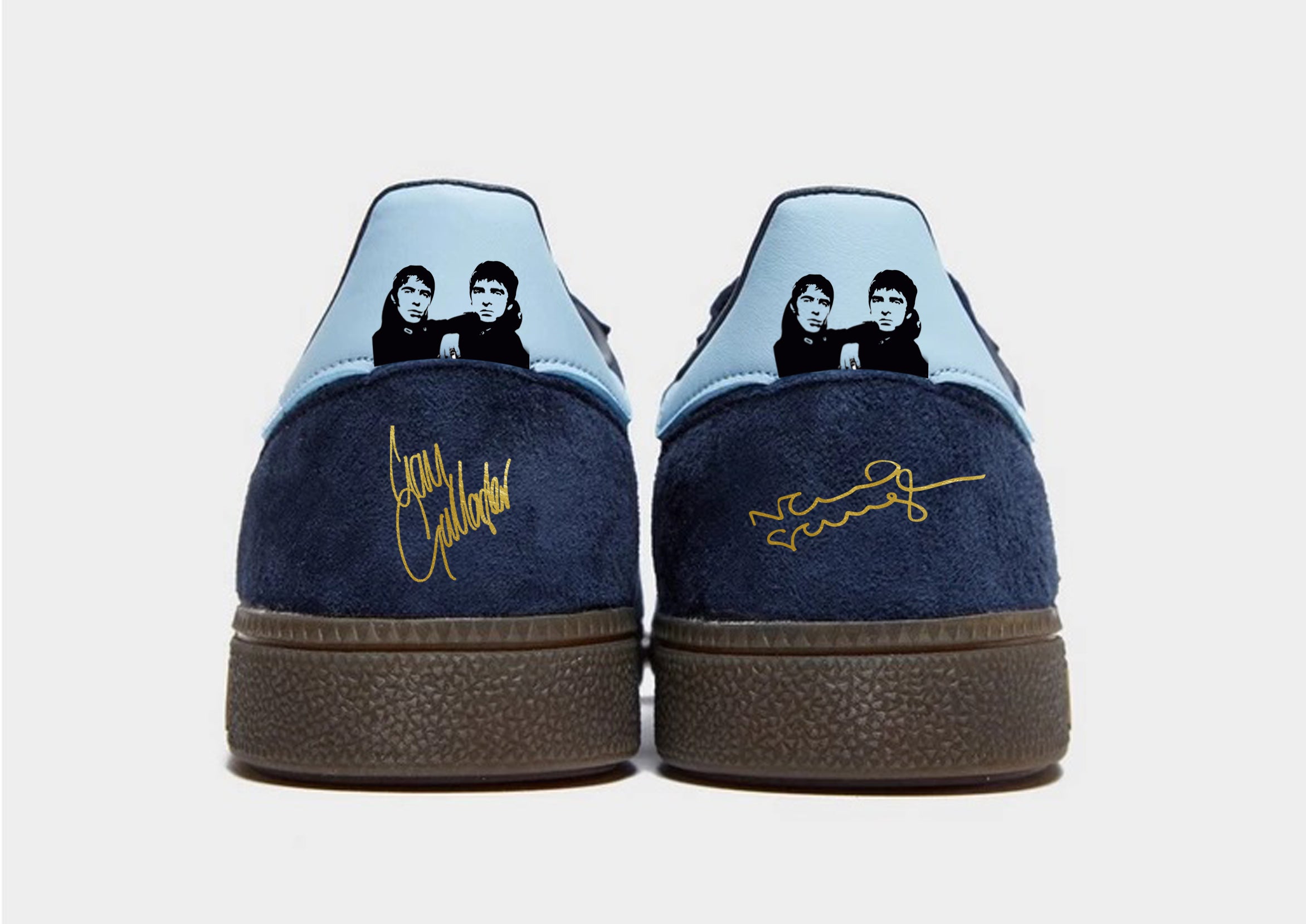 Limited edition Oasis -Supersonic - Adidas Navy custom Spezial trainers / sneakers