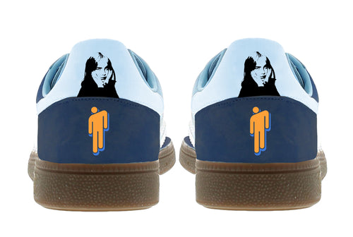 Limited edition Billie Eilish inspired Navy blue Adidas custom Handball Spezial trainers / sneakers