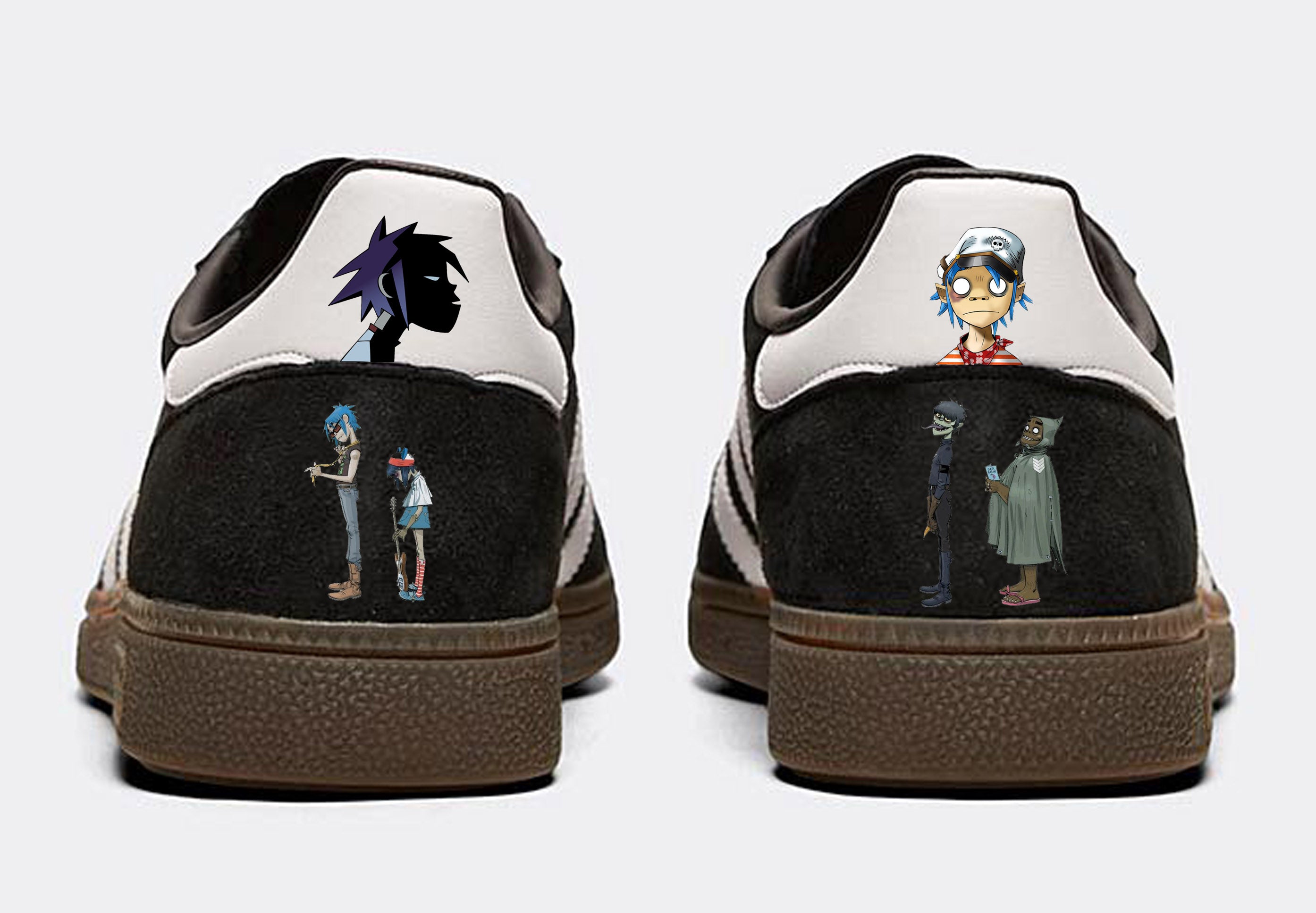 Limited edition Gorillaz Adidas Black custom Spezial trainers / sneakers