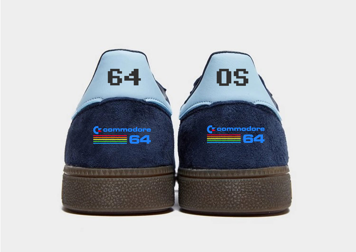 Limited edition Commodore 64 - Adidas custom Dark blue Handball Spezial trainers / sneakers