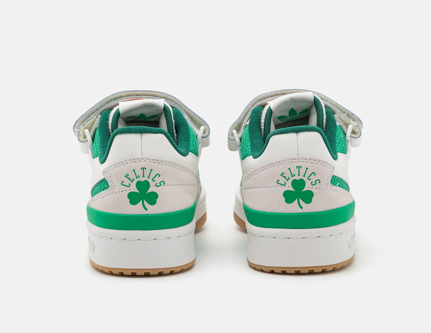 Limited edition White / Green Boston Celtics Adidas Forum low trainers / sneakers