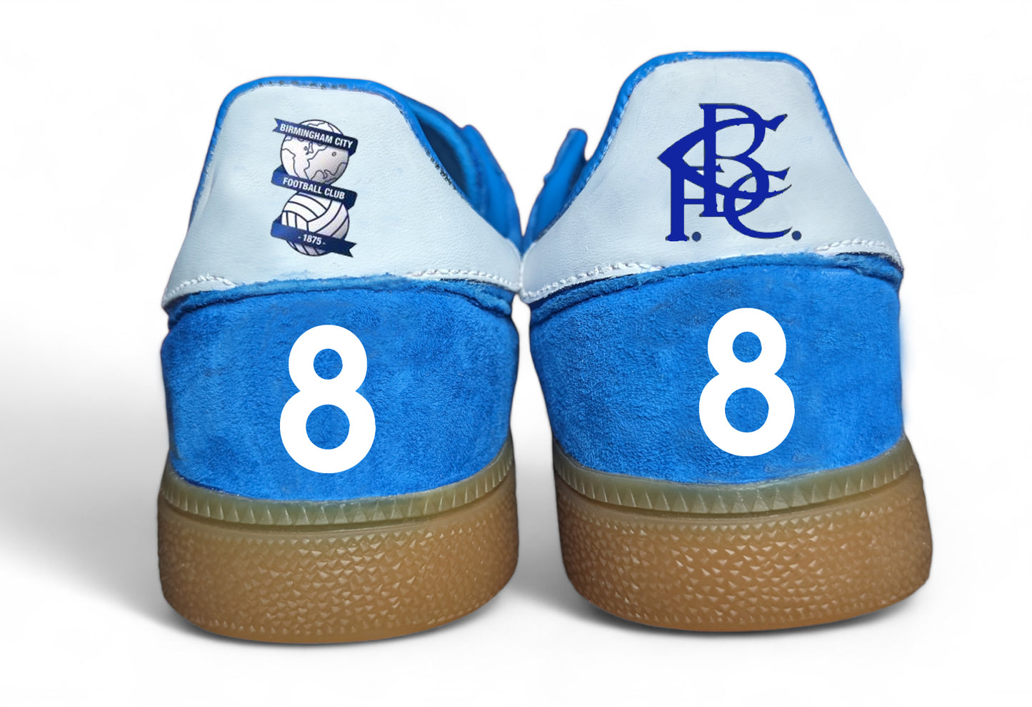 Limited edition Birmingham City Trevor Francis  blue / white Adidas custom Handball Spezial trainers /sneakers