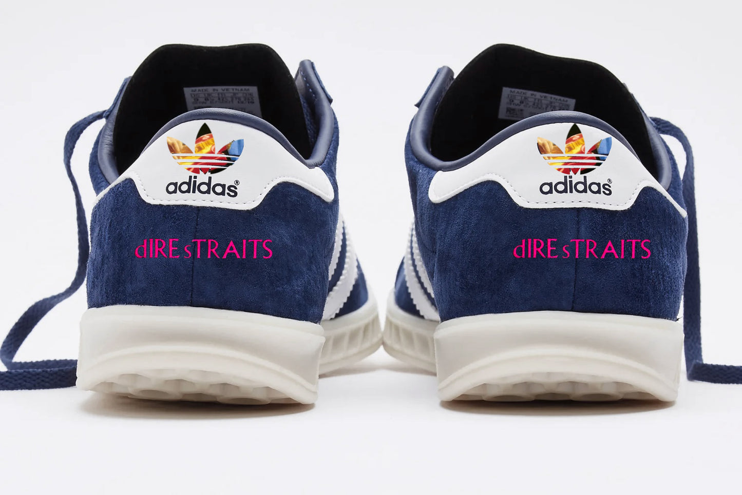 Limited edition Dire Staits - Money for Nothing Adidas custom Blue Hamburg trainers / sneakers