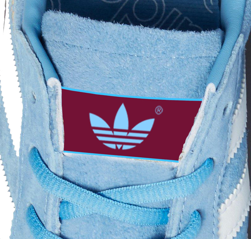 Limited edition Aston Villa 150 years light blue white burgundy Adi Sneakcustomtrainers