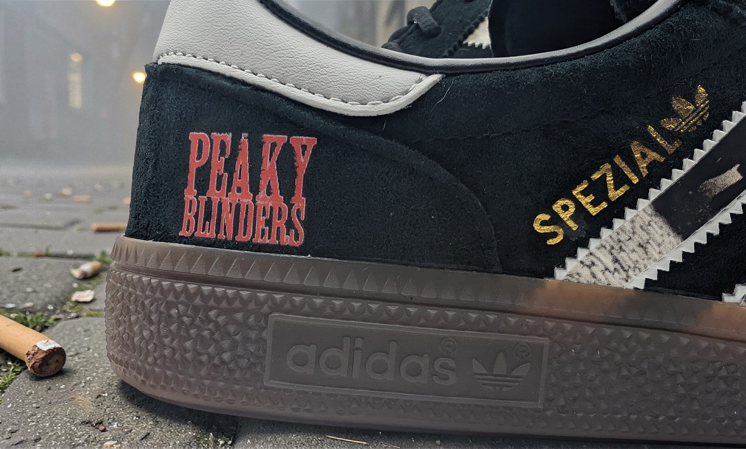 Limited edition Peaky Blinders Black Adidas Spezial trainers / sneakers