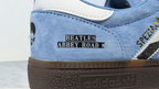 Limited edition The Beatles Abbey Road blue / white suede Adidas Handball Spezial trainers  / sneakers
