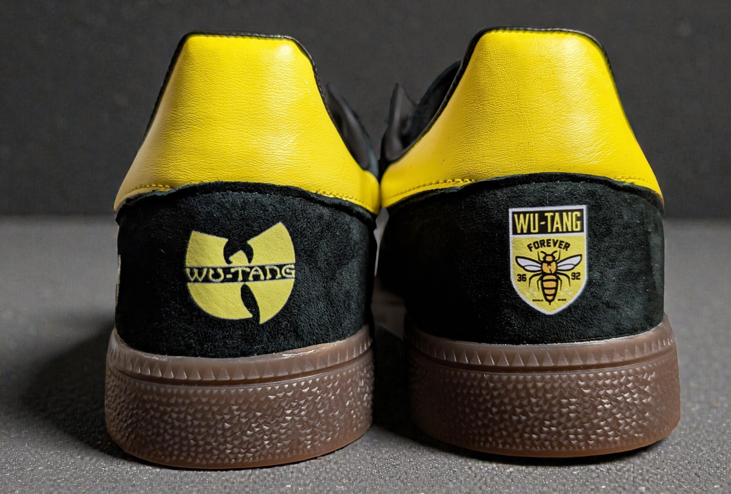 Limited edition Wutang clan inspired Adidas custom Spezial trainers / sneakers