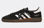 Limited edition The Cure Robert Smith inspired black / white  Adidas custom Handball Spezial trainers / sneakers