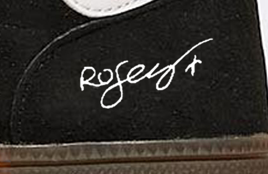 Limited edition The Cure Robert Smith inspired black / white  Adidas custom Handball Spezial trainers / sneakers