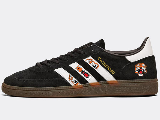 Limited edition Adidas Castleford Tigers black /orange/ white Spezial trainers / sneakers