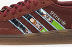 Limited edition Aston Villa Europa league winners 2026 inspired burgundy / blue Adidas custom Handball Spezial trainers / sneakers