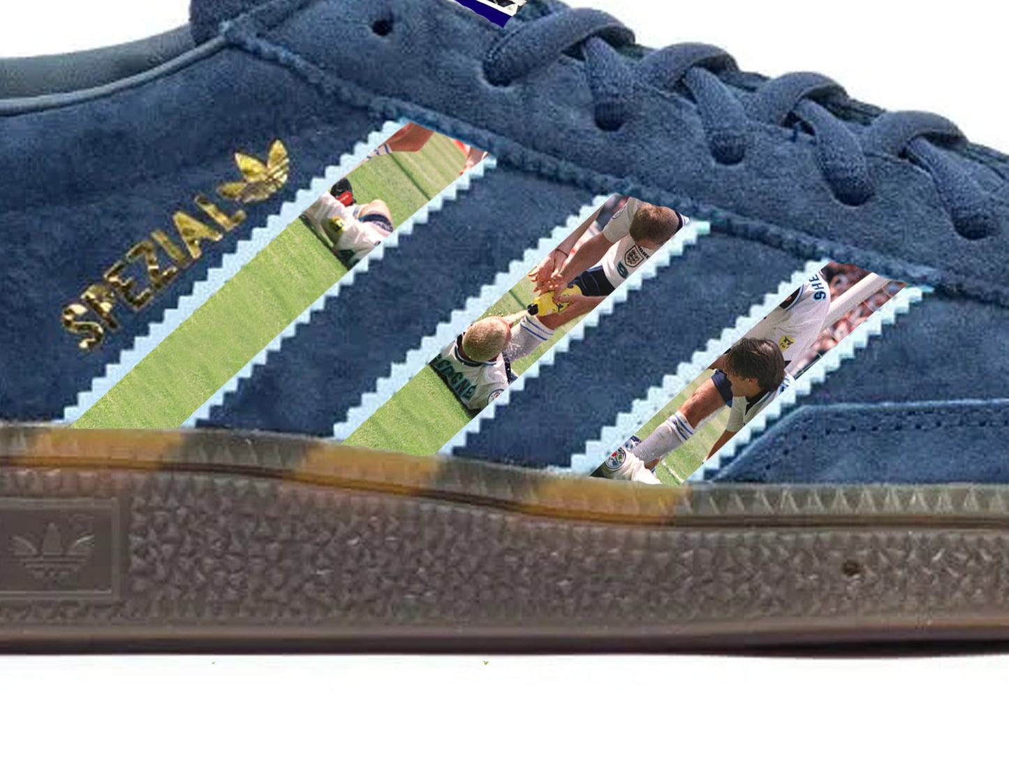 Limited edition Adidas England Gazza 96 Dentist chair celebration dark blue spezial trainers / sneakers