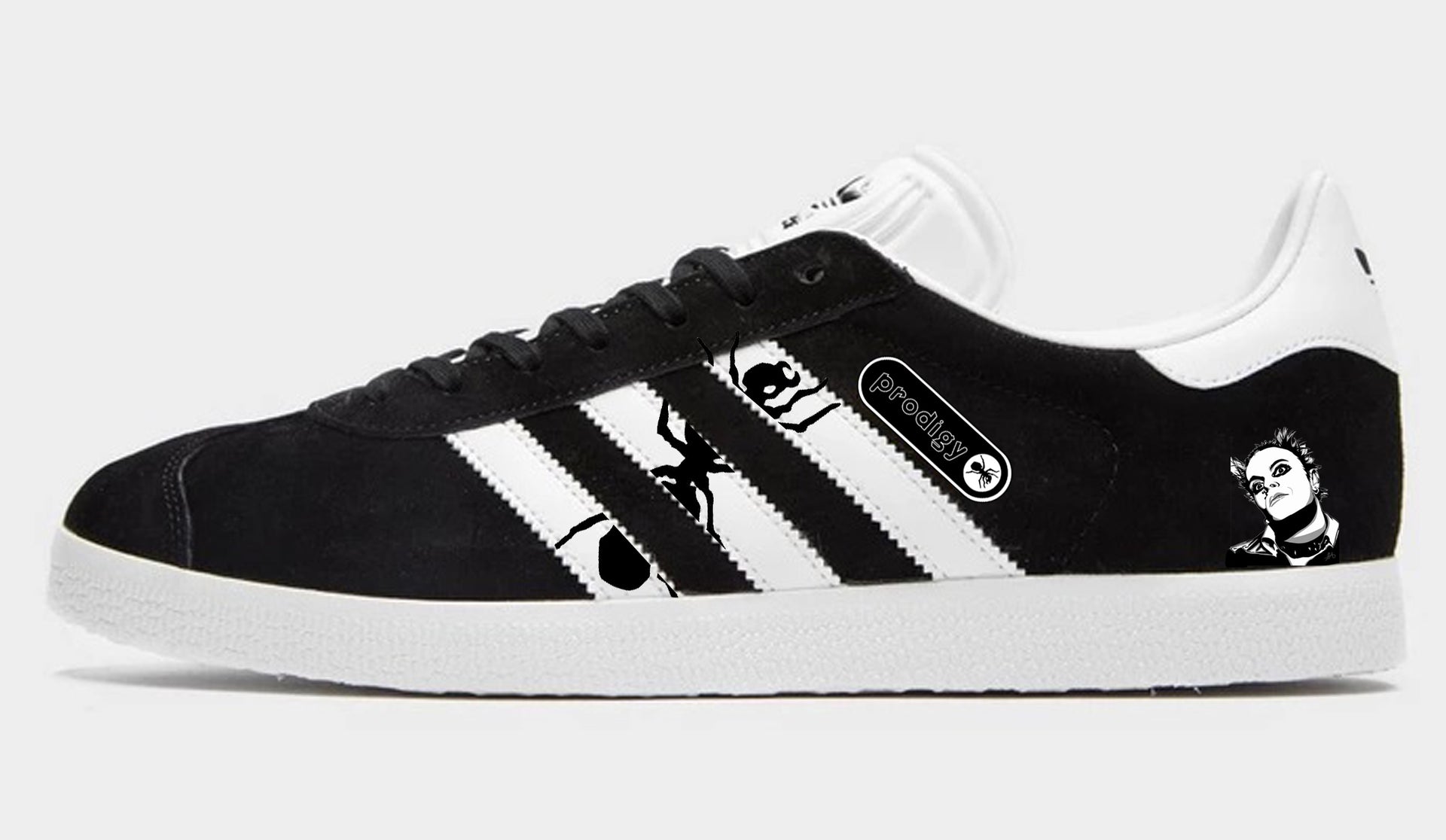 Limited edition The Prodigy / Keith Flint inspired Black Adidas custom –  Sneakcustomtrainers.com