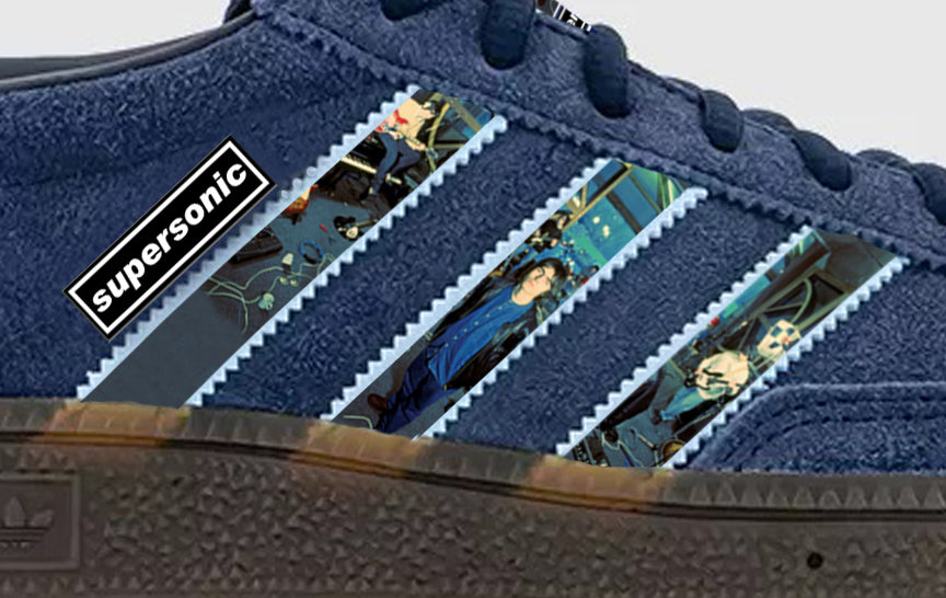 Limited edition Oasis -Supersonic - Adidas Navy custom Spezial trainers / sneakers